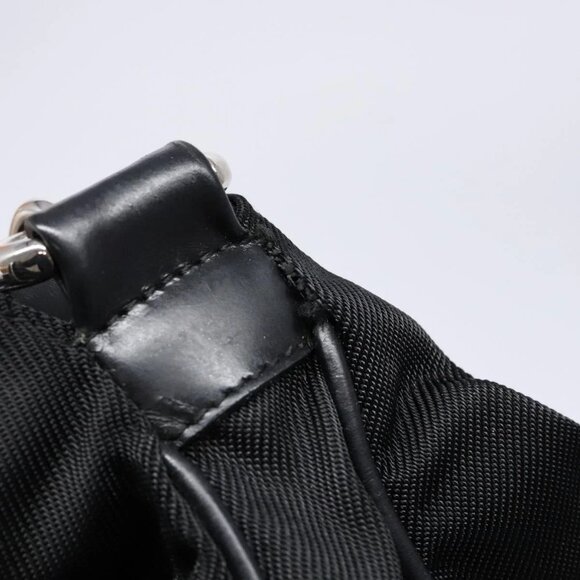 GUCCI Bamboo Shoulder Bag Nylon Black Silver 001 1577 Auth ar13698 - Picture 10 of 16